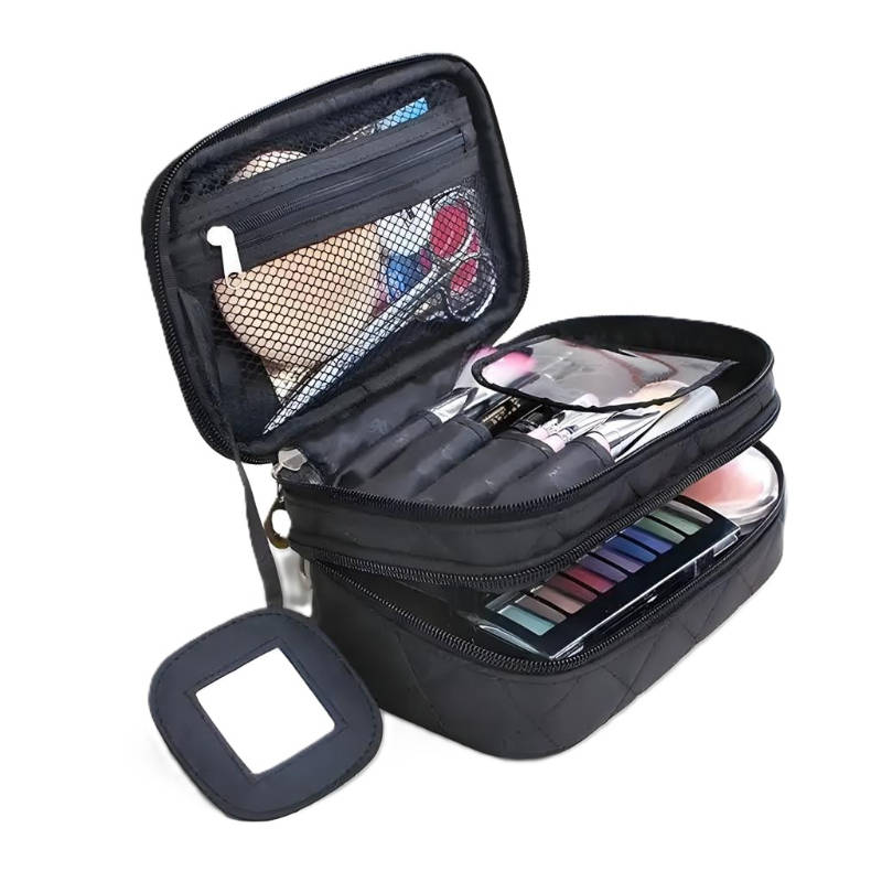 Venihea Makeup Bag Cosmetic Storage Vanity Pouch - Black