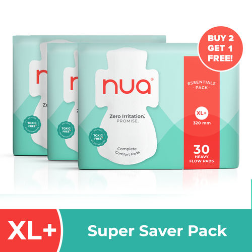 Nua Complete Comfort XL+ (Heavy) Pads - Buy 2 Get 1 Free