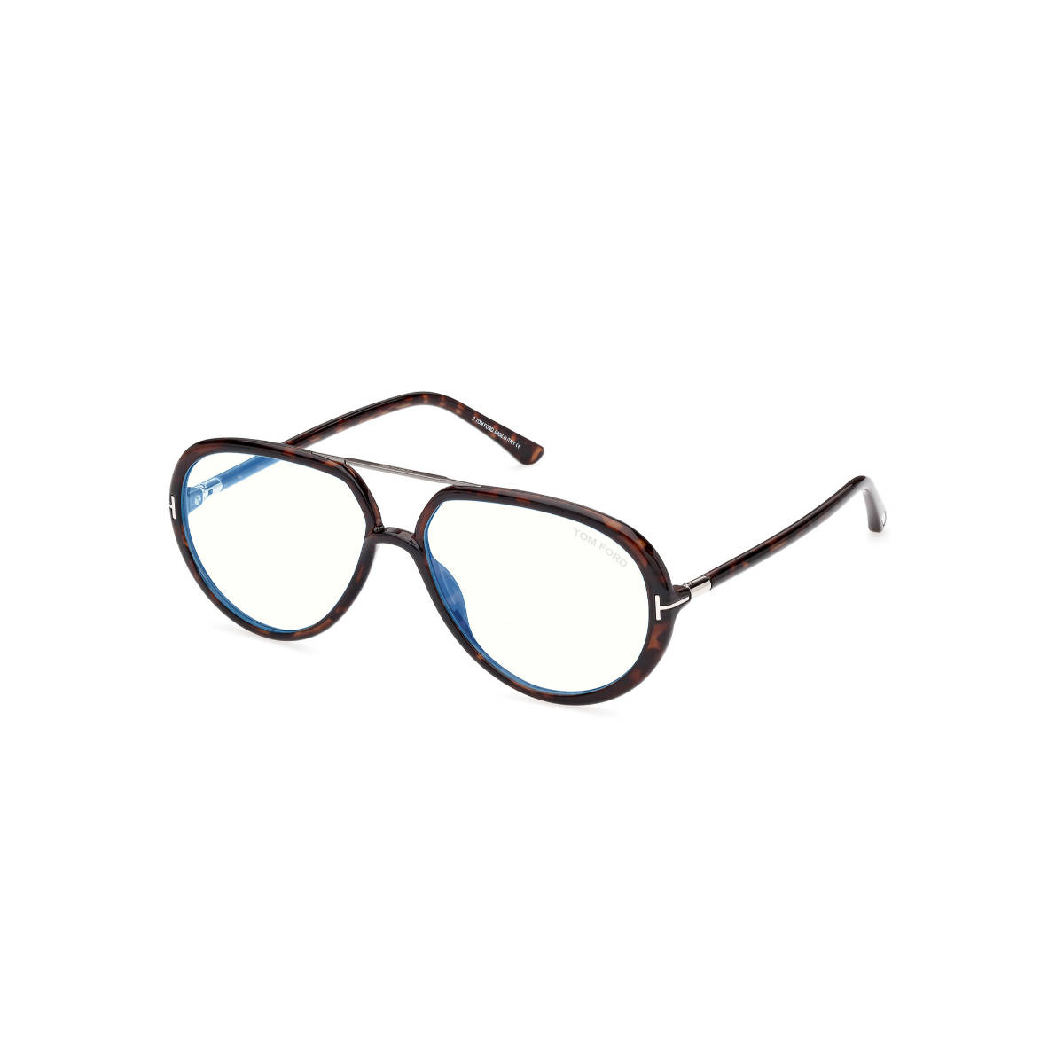 Tom Ford Eyewear Unisex Brown Pilot Eyeglass Frames - FT5838-B 57 052