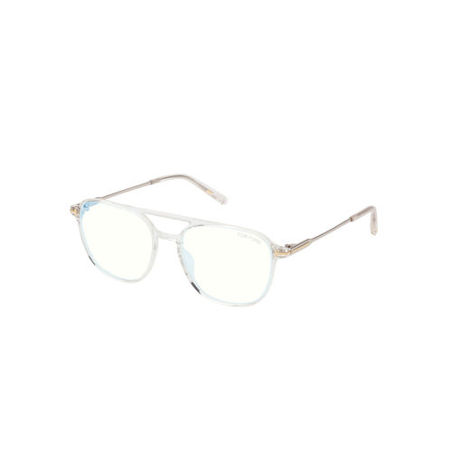 Tom Ford Eyewear Men Clear Pilot Eyeglass Frames FT5874-B 54 026