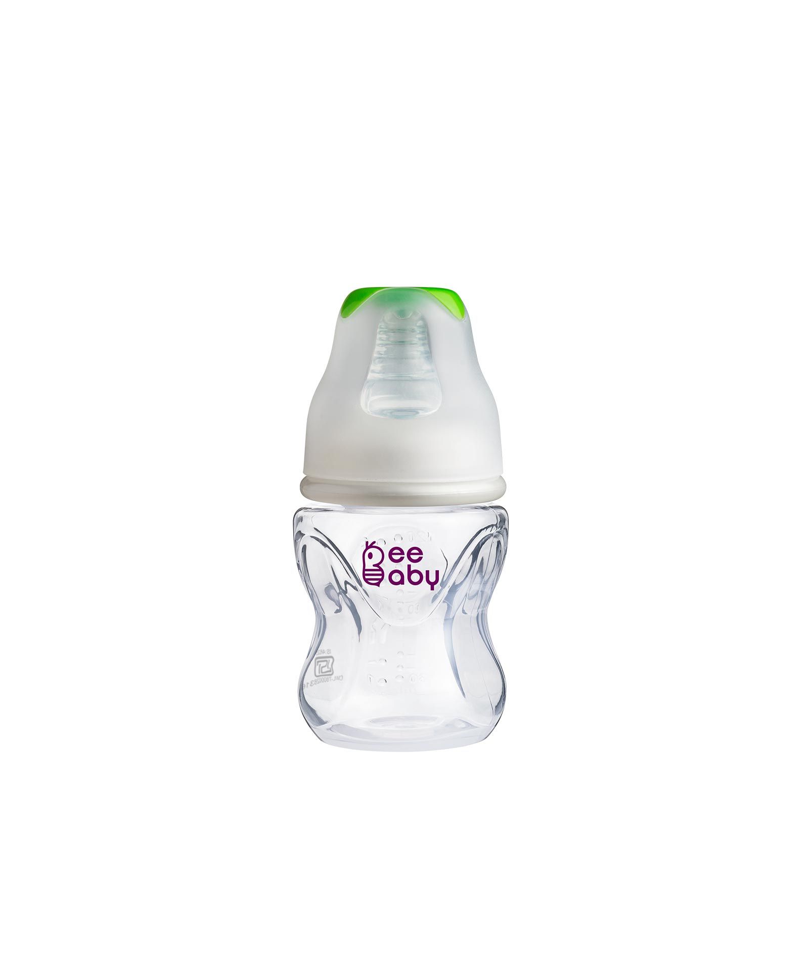 Beebaby Comfort Slim Neck Baby Feeding Bottle With Anti-colic Silicone Nipple 120 Ml,4 Oz (green)