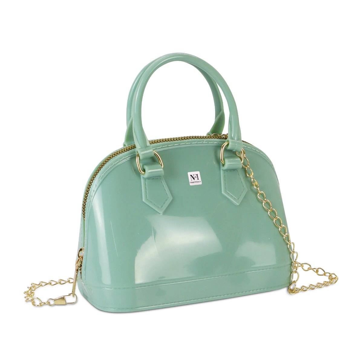 NFI Essentials Green Sling Bag for Women