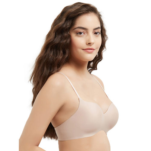 Buy Wacoal Basic Mold Padded Non-Wired 3/4Th Cup Everyday T-Shirt Bra -  Beige (38C) Online