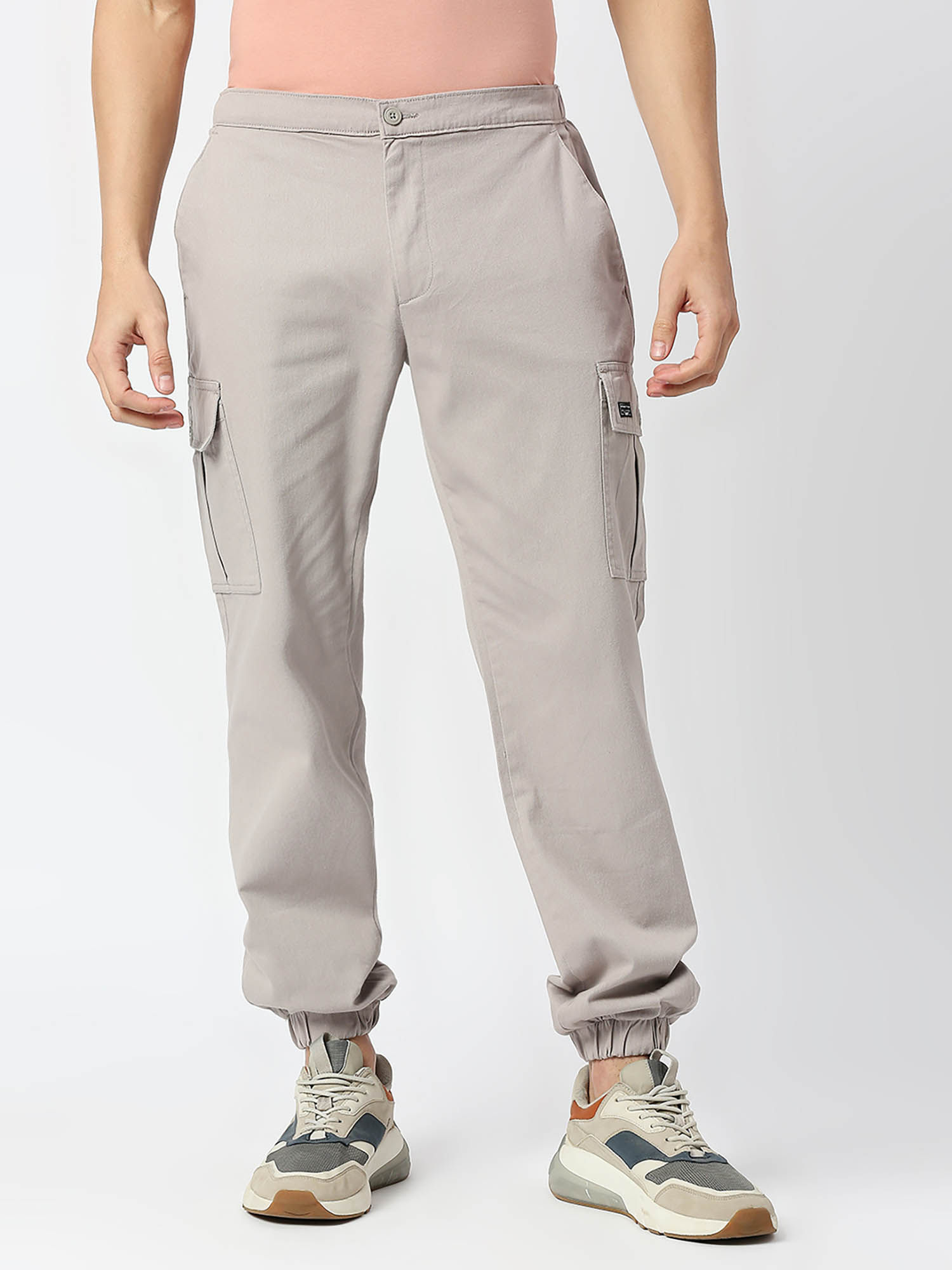 Buy Thomas Scott Men Green Cotton, Lycra Slim Fit Flat-Front Cargo Pants  (32) Online at Best Prices in India - JioMart.