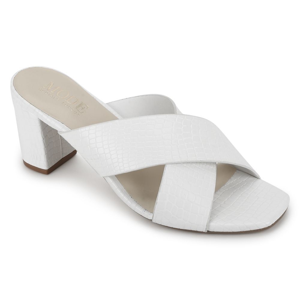 Block Heels White Women Sandals, Size: 6-11 at Rs 250/pair in New Delhi |  ID: 23172316297