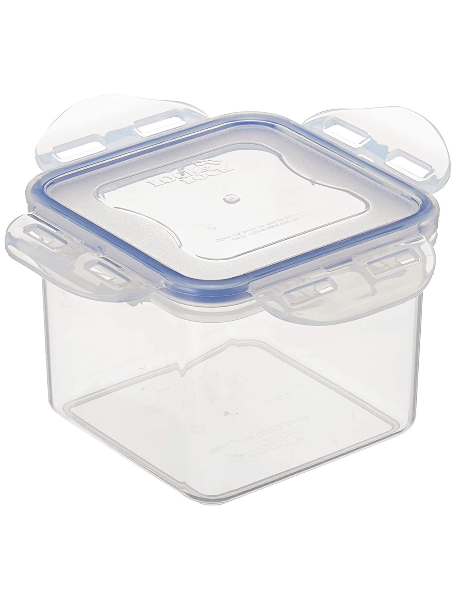 Lock & Lock Classics Square Food Container With Leak Proof Locking Lid, 680ml, Transparent Buy