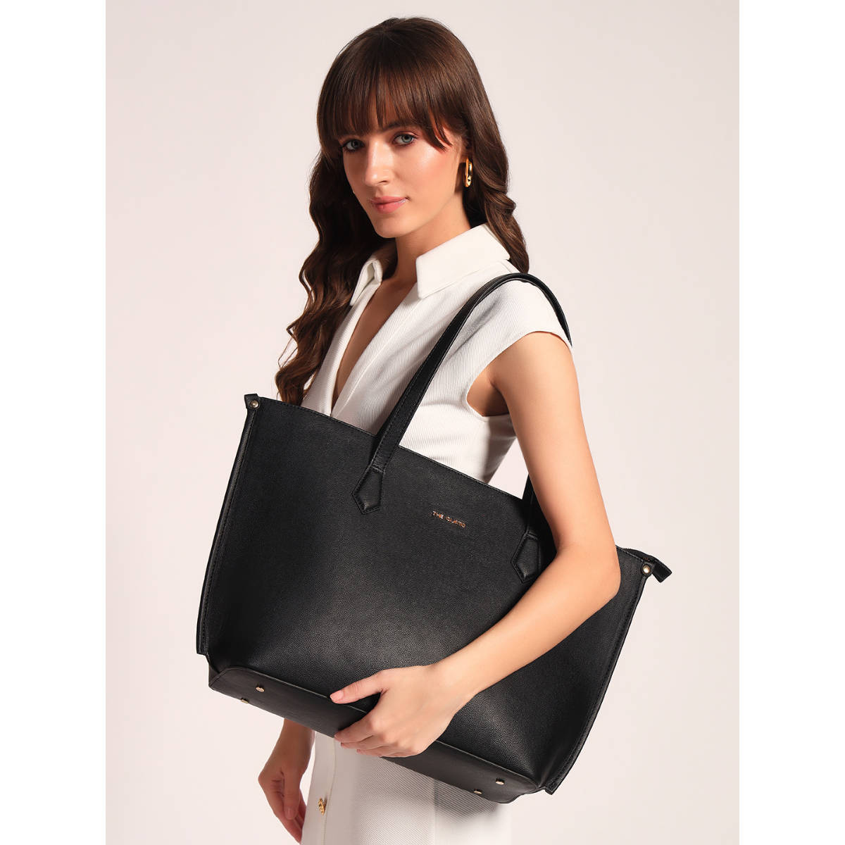 THE GUSTO Women Black Evoke Tote Bag (M)