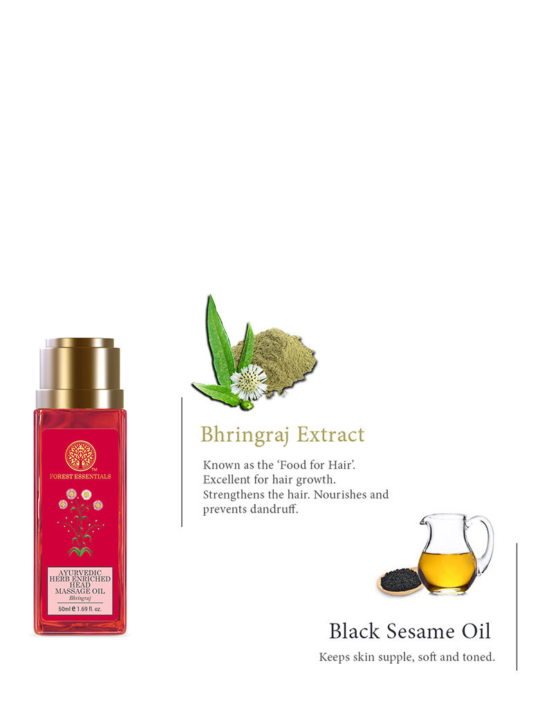 Forest Essentials Ayurvedic Ayurvedic Herb Enriched Head Massage Oil Bhringrajtravel Mini