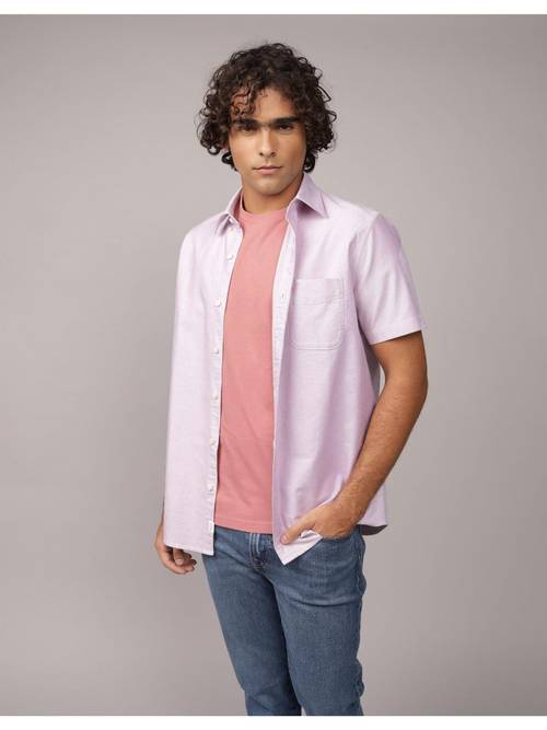 short sleeve button slim fit button up shirt