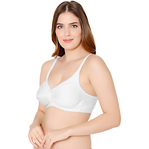 Buy Bodycare Polycotton White Color Bra 1535W online