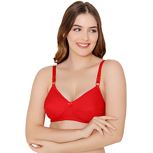 Buy Bodycare Cotton Red Color Bra 5543RED Online