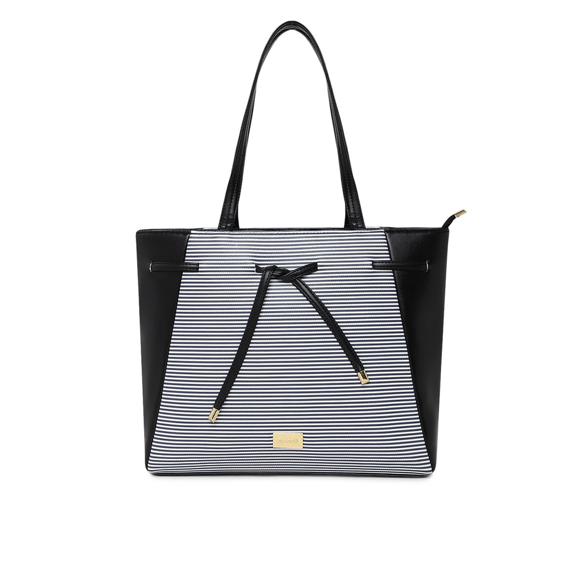 black tote with zipper