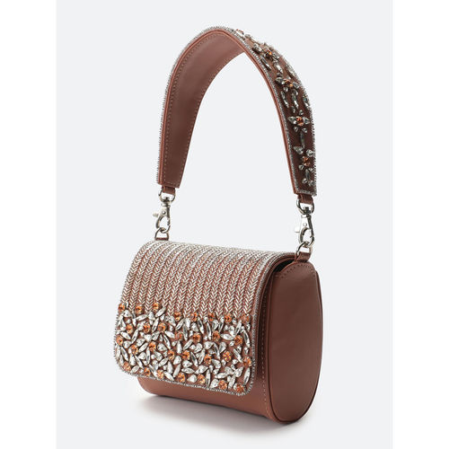 TABEER Peach Embellished Hand Bags (M)