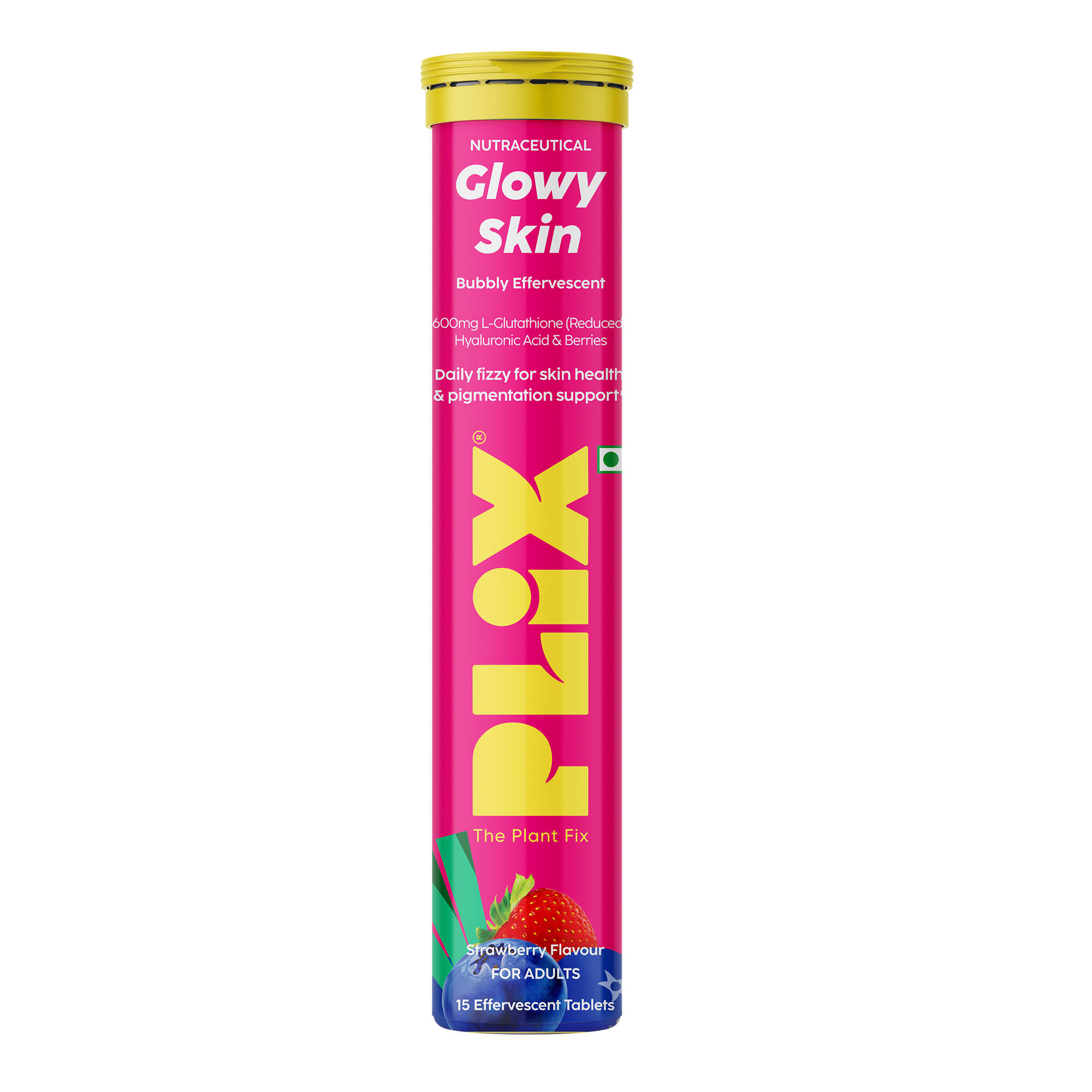 Plix Glowy Skin Bubbly 600MG Glutathione Effervescent Tablets