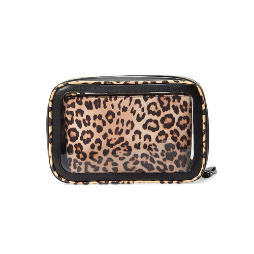 Victoria's Secret Luxe Leopard Brown 4 in 1 Cosmetic Bag - Luxe Leopard Brown