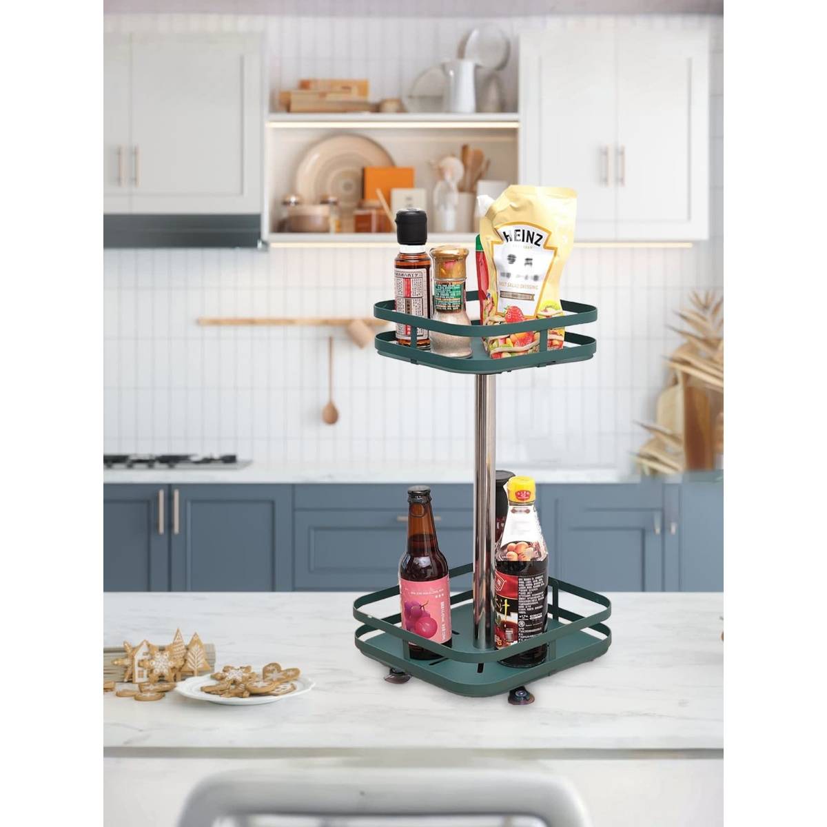 UMAI Revolving Dressing Rack Square Dark Green
