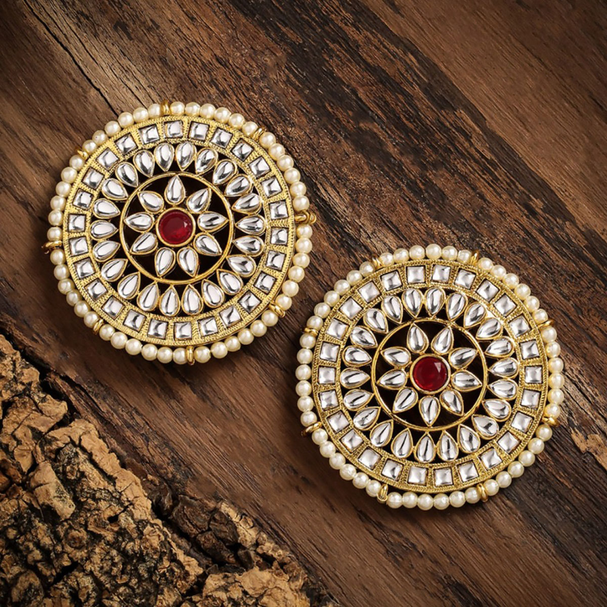 zaveri pearls earrings studs