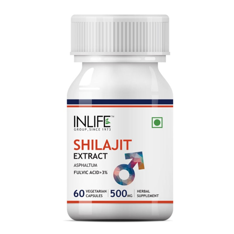 INLIFE Shilajit Extract 500mg (60 Veg. Capsules)