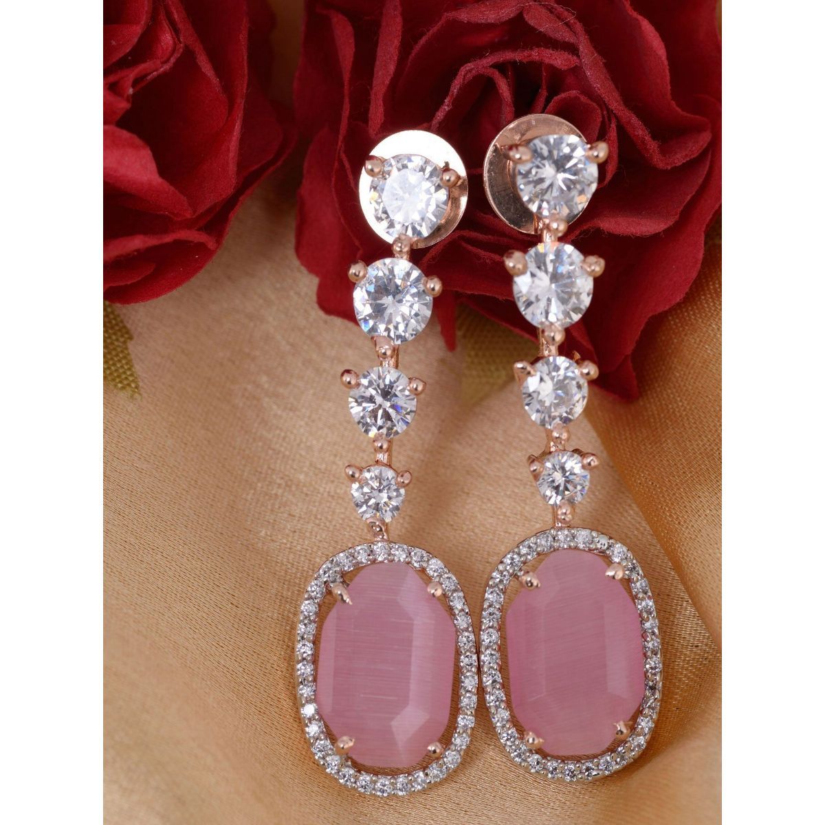 Buy Pink Earrings for Women by Saraf Rs Jewellery Online | Ajio.com