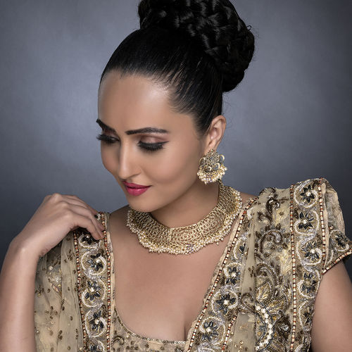 Buy Sukkhi Gorgeous Gold Plated Pearl Choker Necklace Set For