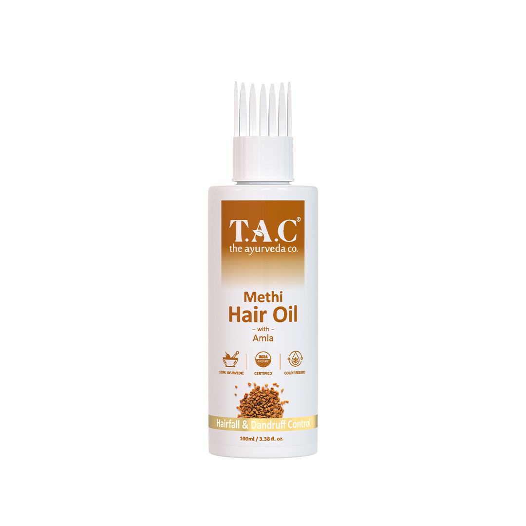 TAC - The Ayurveda Co. Methi Hair Oil with Amla Hairfall & Dandruff Control
