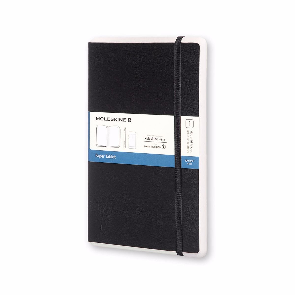Moleskine Smart Writing System Paper Tablet Dotted Hard Cover Large - Black
