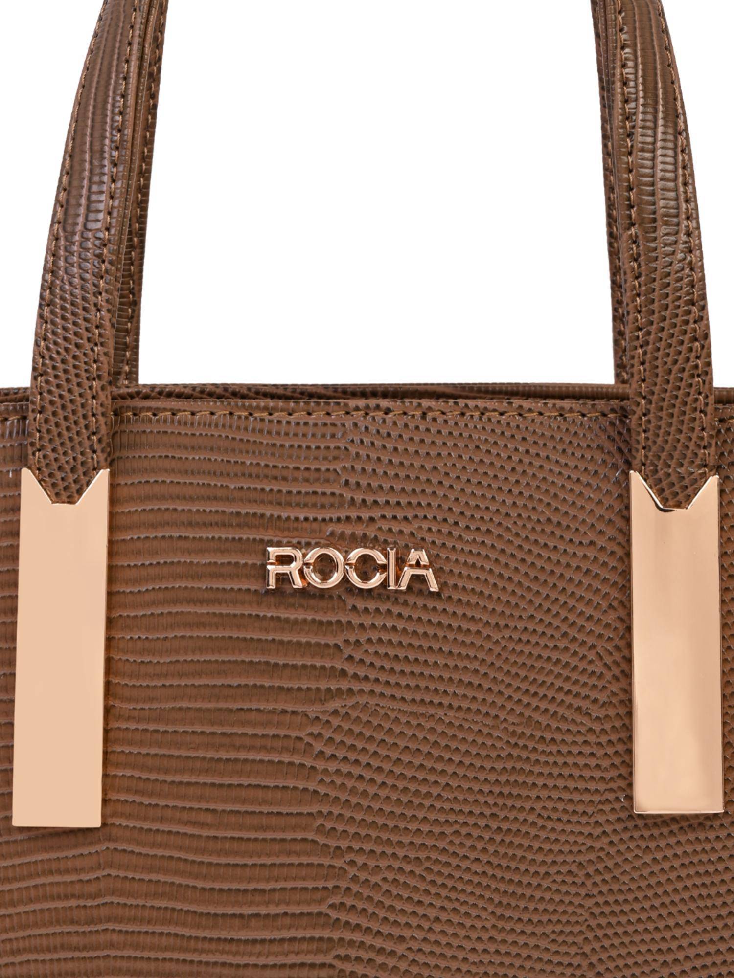 Buy ROCIA By Regal Brown Women Textured Material Handheld Bag Online