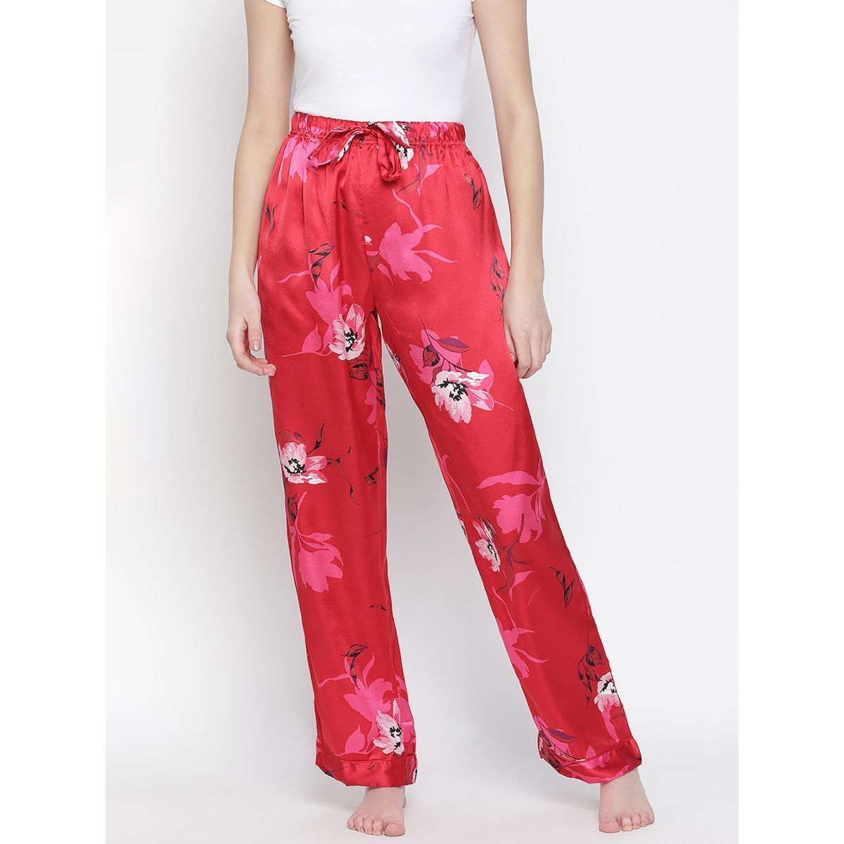 Buy Oxolloxo Forky Wings Floral Print Women Nightwear Pajama Pink