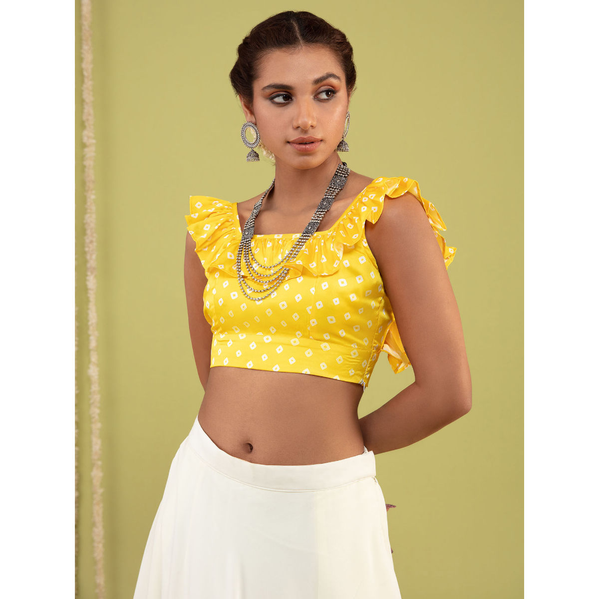 Gajra Gang By Nykaa Fashion Bandhej Yellow Crop Top Buy Gajra Gang By gajra-gang-by-nykaa-fashion-bandhej-yellow-crop-top-buy-gajra-gang-by