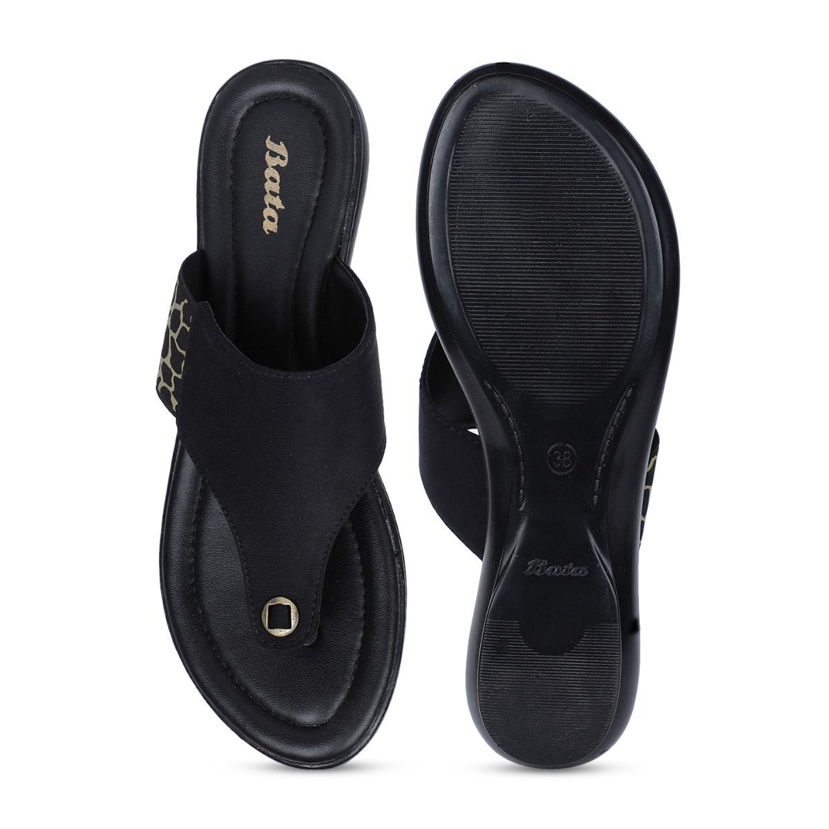 Plain best sale black sandals