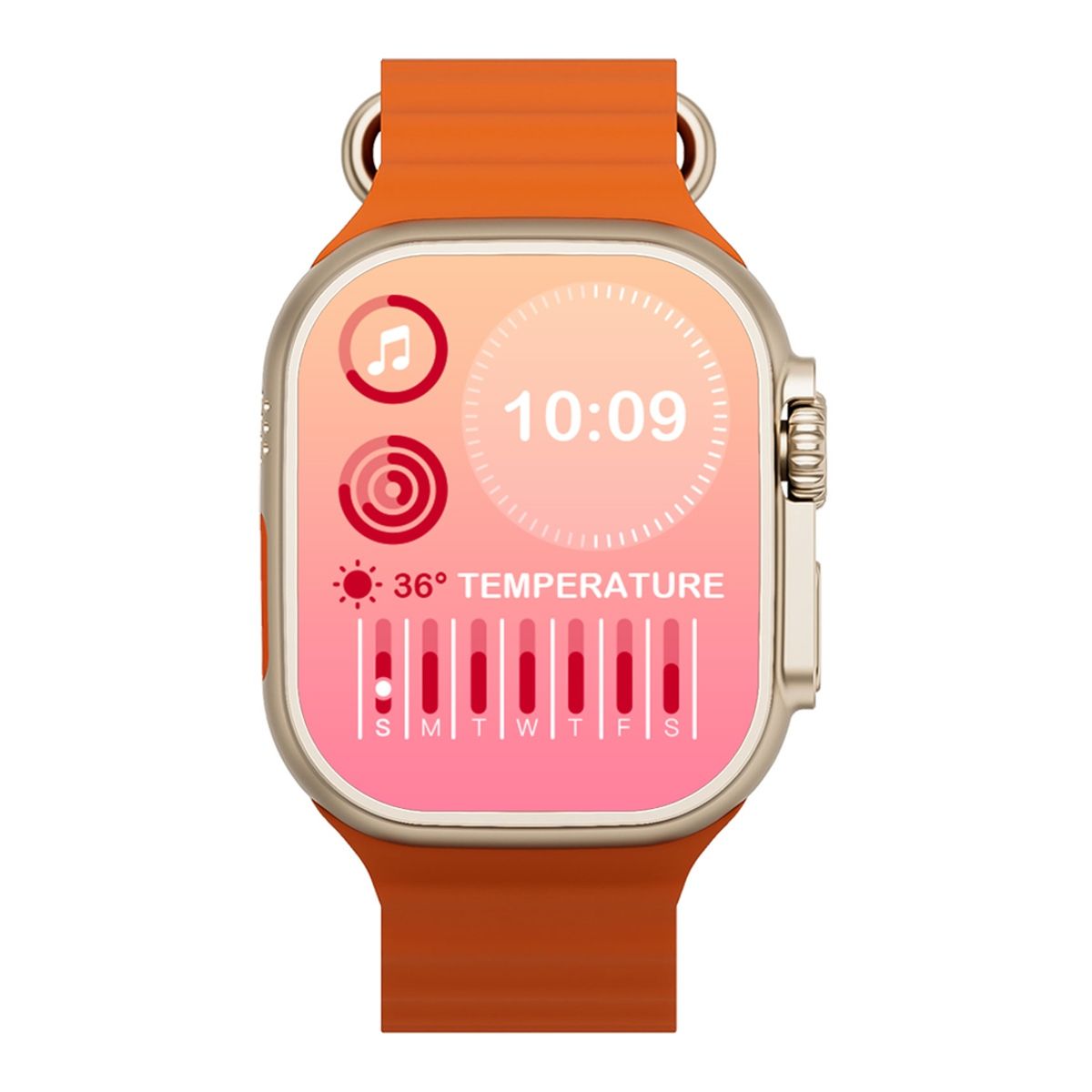 Buy I KALL Unisex Orange Strap Smart Watch W7 Online