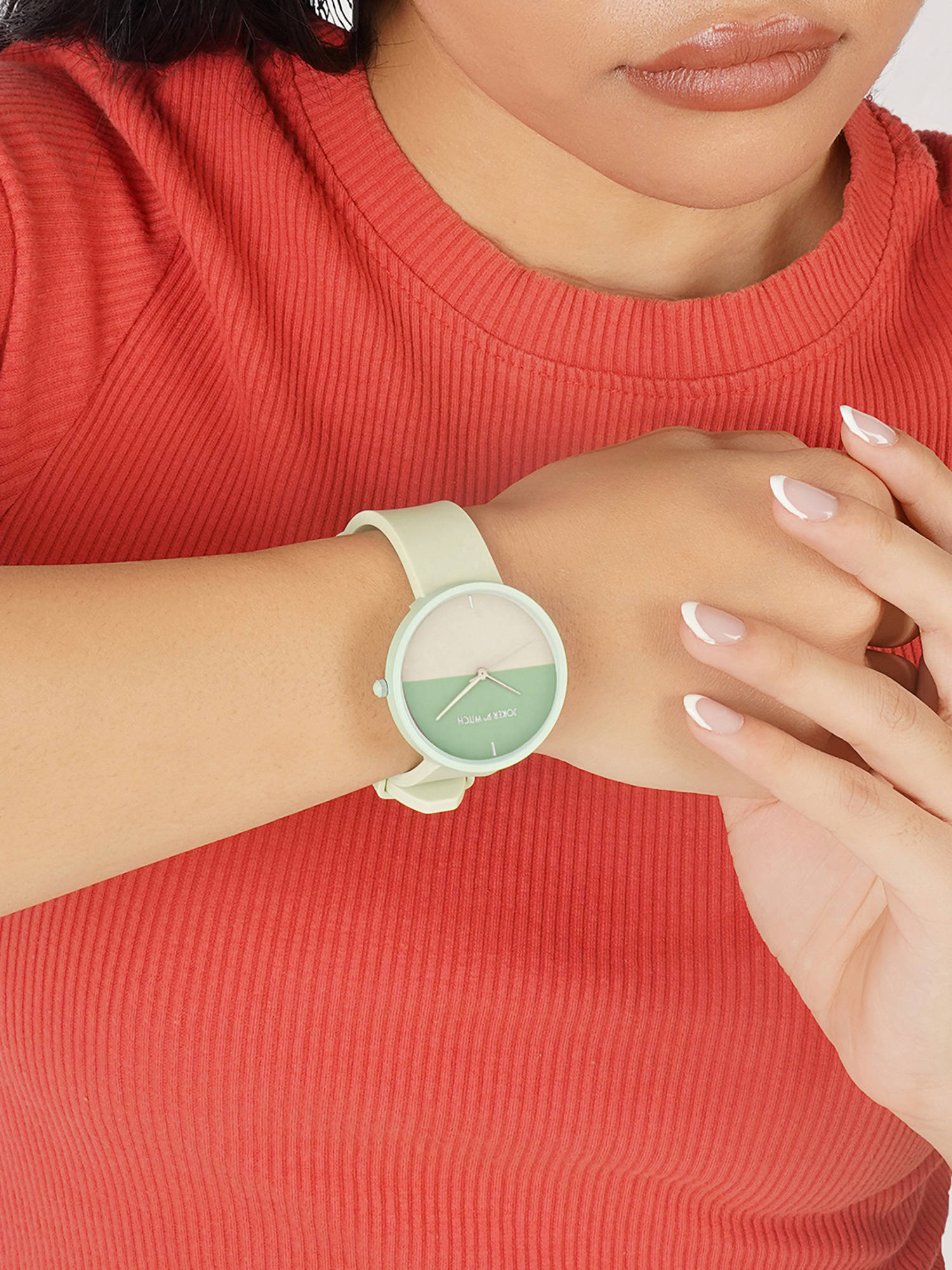 Joker & Witch Duet Vibrance Green Silicone Strap Watch