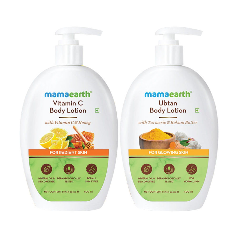 Mamaearth Vitamin C Body Lotion With Vit C & Honey & Ubtan Body Lotion