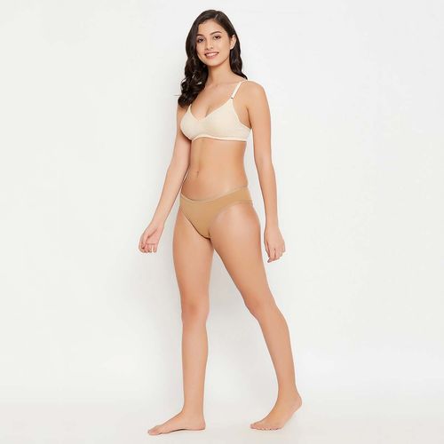 Buy Clovia Non-Padded Non-Wired Full Cup T-shirt Bra in Nude