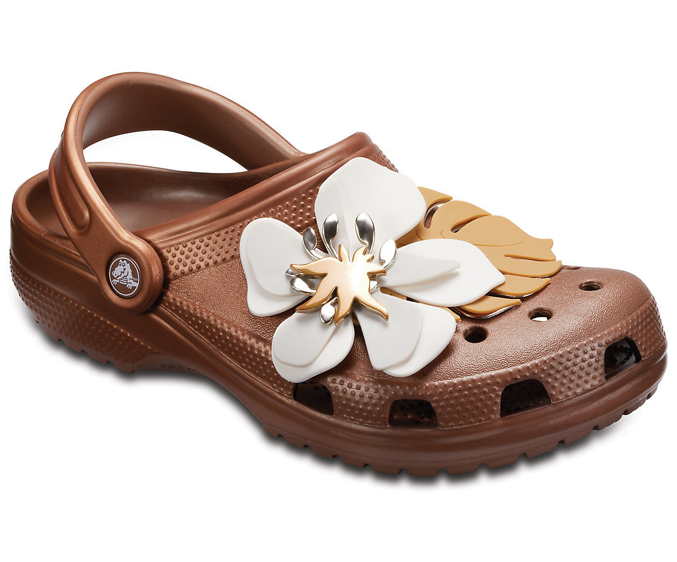 Metalic crocs best sale