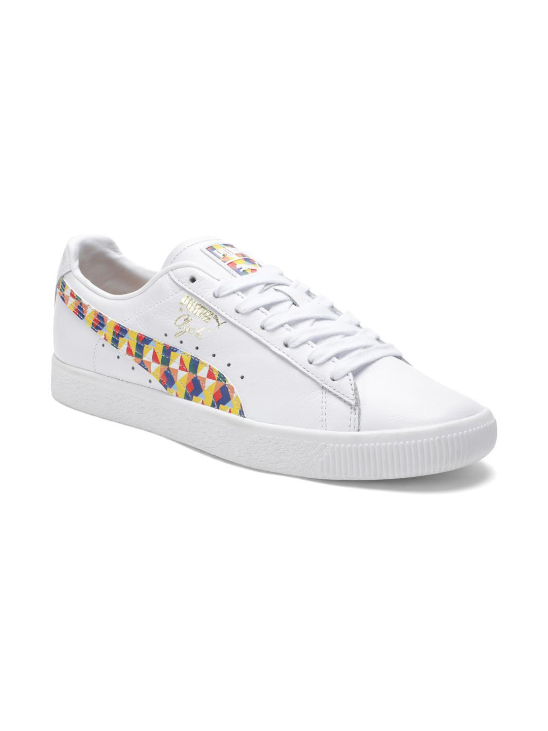 Buy Puma Clyde Graffiti Unisex Casual Shoes White 9 Online