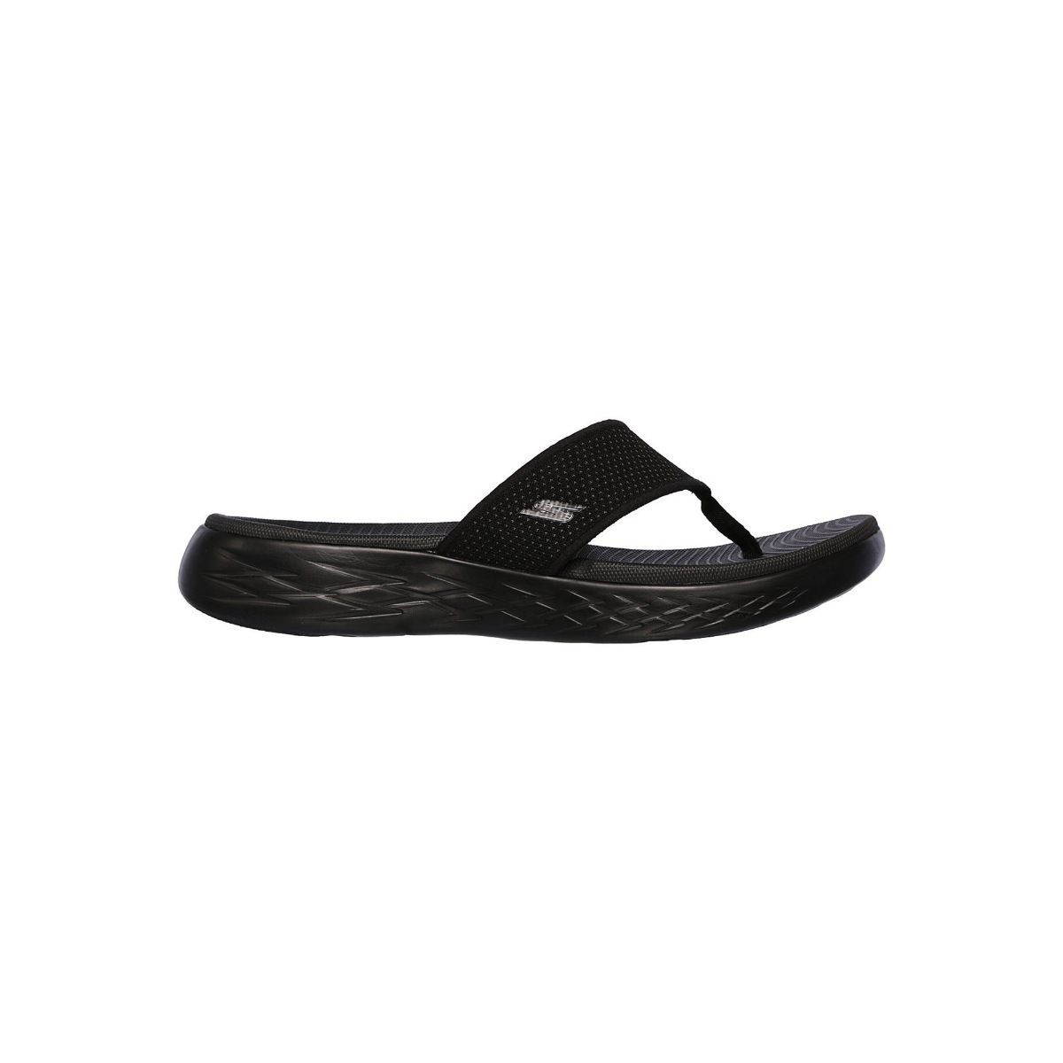 Black deals skechers slippers