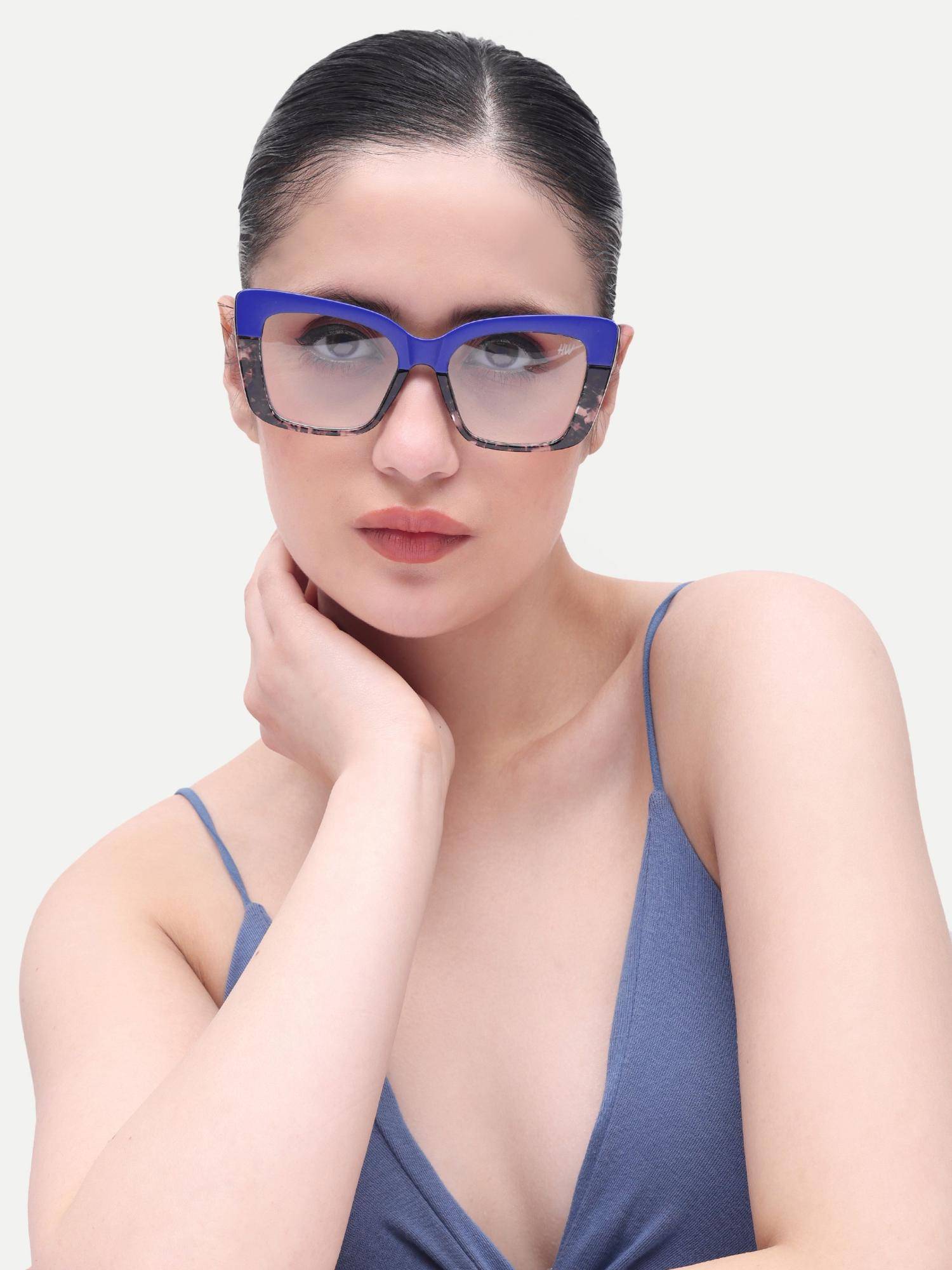 HAMILTANO WINSTON Women's Oversize Transparent Optical Frame (SKU319) (50)