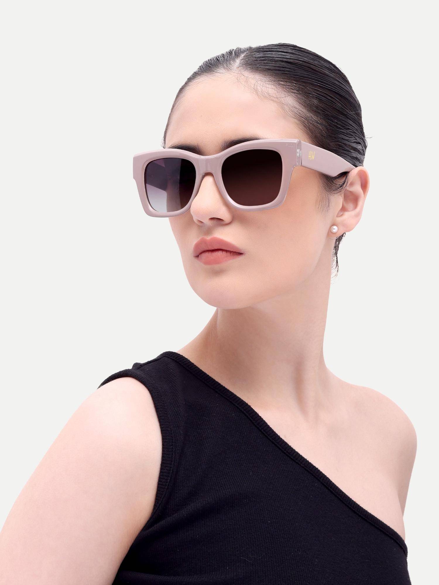 HAMILTANO WINSTON Women's Black UV Protected Acetate Sunglasses (SKU393) (56)