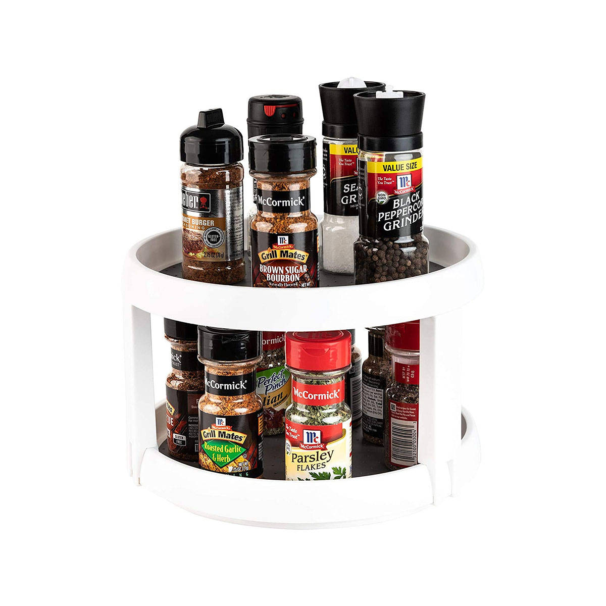 Buy House of Quirk Table Mount Cabinet 2 Tier 360 Degree Rotating ...