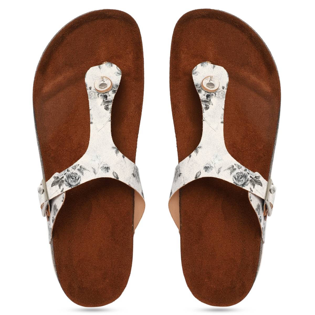 Il Gufo White sandal with applied flowers main image 1