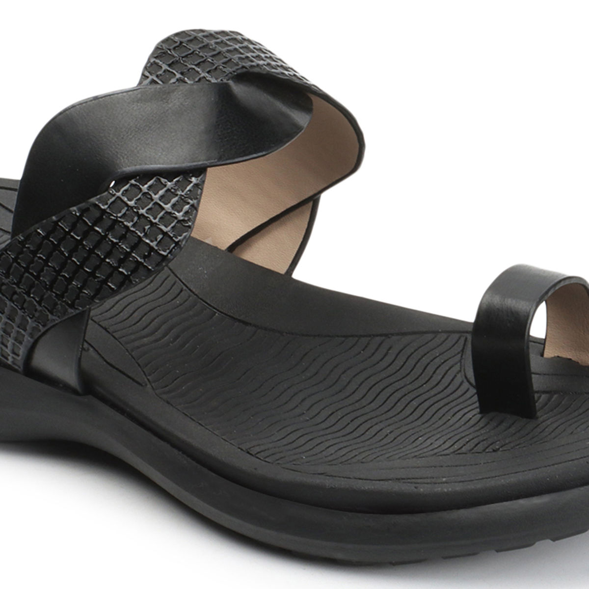 Buy Carlton London Black Solid Women Comfort Flats Online