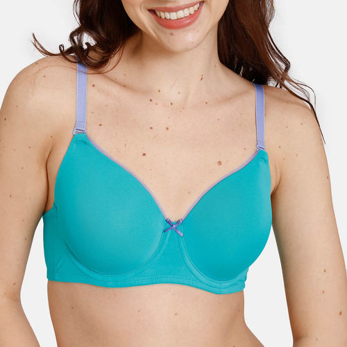 Buy Zivame Beautiful Basics Padded Wired 3-4th Coverage T-Shirt Bra -  Spectra Green online