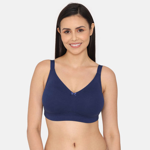Buy Zivame Double Layered Non Wired Full Coverage Minimiser Bra - Blue  Depth Online