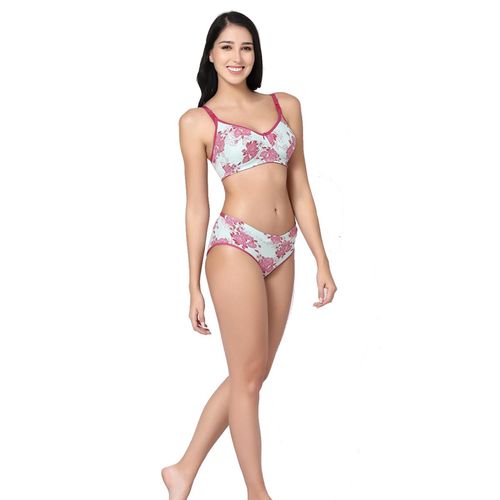 Buy Inner Sense Organic Cotton Antimicrobial Soft feeding Printed Bra and  Panty (Set of 2) Online