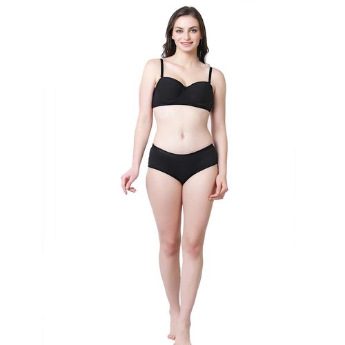 Buy Inner Sense Organic Cotton Antimicrobial Seamless Strapless Bra and  Panty (Set of 2) Online