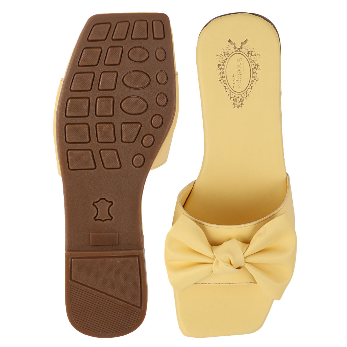 Yellow peep toe hotsell flats