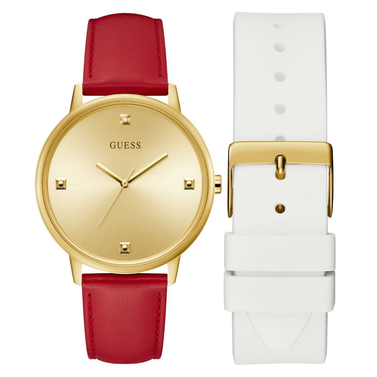 Guess Women Gbs Radiate Gold Round Dial Analog Watch With Strap - U1428L1M (M)