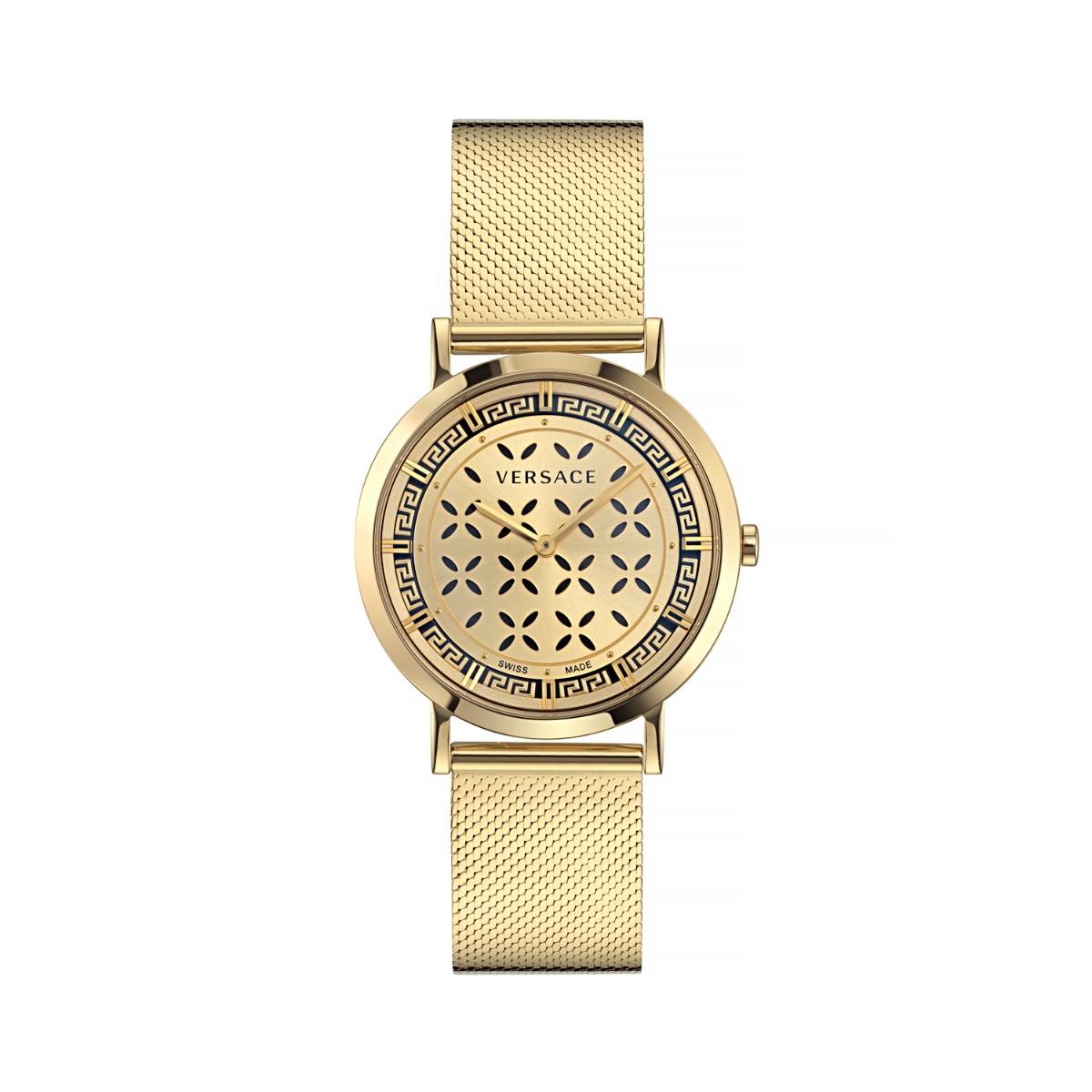 Versace Women New Generation Gold-Tone Round Dial Analog Watch - VE3M01223 (M)