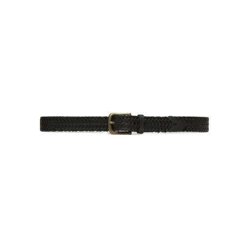 Buy ART N VINTAGE Genuine Black Leather Hand-Woven Belt Online display picture 3